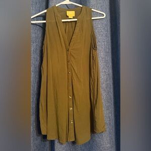 Maeve Olive Green Sleeveless Dress